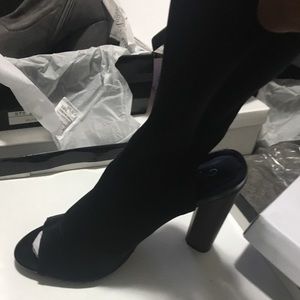 Black Peekaboo Bootie NWOT